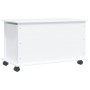 Baúl almacenaje ruedas ALTA madera maciza blanco 73x39,5x44 cm