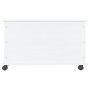 Baúl almacenaje ruedas ALTA madera maciza blanco 73x39,5x44 cm