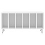 Mueble para discos madera contrachapada blanco 100x38x48 cm