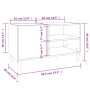 Mueble para discos madera contrachapada negro 84,5x38x48 cm