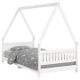 Estructura de cama para niños madera de pino blanco 90x190 cm