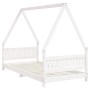 Estructura de cama para niños madera de pino blanco 90x190 cm