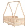Estructura de cama para niños madera maciza de pino 70x140 cm