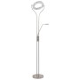 Lámpara de pie regulable plateado 18 W 180 cm