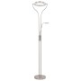 Lámpara de pie regulable plateado 18 W 180 cm