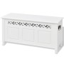 Banco de almacenamiento estilo barroco MDF blanco