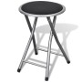 Taburetes de cocina plegables 4 unidades cuero sintético