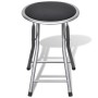 Taburetes de cocina plegables 4 unidades cuero sintético