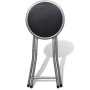Taburetes de cocina plegables 4 unidades cuero sintético