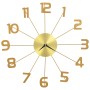 Reloj de pared de metal dorado 50 cm