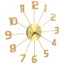 Reloj de pared de metal dorado 50 cm