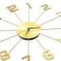 Reloj de pared de metal dorado 50 cm
