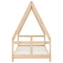Estructura de cama para niños madera maciza de pino 80x160 cm