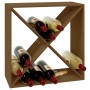 Botellero madera maciza de pino marrón miel 62x25x62 cm