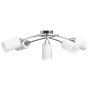 Lámpara de techo pantallas cerámica cono blanco 5 bombillas E14