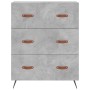 Cómoda madera de ingeniería gris hormigón 69,5x34x90 cm