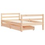 Estructura de cama infantil con cajones madera de pino 80x160cm