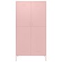 Armario de acero rosa 90x50x180 cm