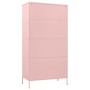Armario de acero rosa 90x50x180 cm