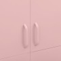 Armario de acero rosa 90x50x180 cm