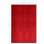 Felpudo lavable rojo 120x180 cm
