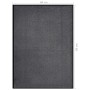 Felpudo de rayas gris antracita 60x80 cm