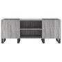 Mueble para discos madera contrachapada gris sonoma 121x38x48cm