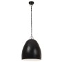 Lámpara colgante industrial redonda negra 25 W 42 cm E27