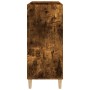 Mueble discos madera contrachapada roble ahumado 84,5x38x89 cm