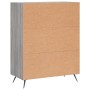 Cómoda madera de ingeniería gris Sonoma 69,5x34x90 cm