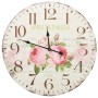 Reloj de pared vintage con flores 60 cm