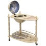 Mueble bar soporte de pie bola del mundo madera eucalipto verde