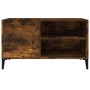 Mueble discos madera contrachapada roble ahumado 84,5x38x48 cm