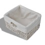 Estante de pared de madera de Paulownia blanco 60x23,5x33 cm