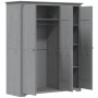 Armario BODO madera maciza de pino gris 146x53,5x173 cm