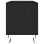 Mueble de discos madera de ingeniería negro 85x38x48 cm