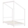 Estructura de cama para niños madera de pino blanco 80x160 cm