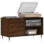 Mueble de discos madera de ingeniería marrón roble 85x38x48 cm