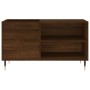Mueble de discos madera de ingeniería marrón roble 85x38x48 cm