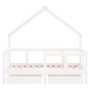 Estructura cama niños con cajones madera pino blanco 70x140 cm