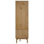 Armario OTTA madera maciza pino marrón y blanco 76,5x53x172 cm