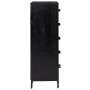 Cómoda de madera maciza de pino negro 42x35x110 cm