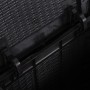 Caja de almacenaje para jardín 90L PP negra ratán