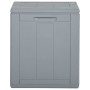 Caja de almacenaje para jardín 90L PP ratán gris
