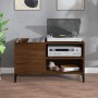Mueble discos madera contrachapada roble marrón 84,5x38x48 cm