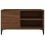Mueble discos madera contrachapada roble marrón 84,5x38x48 cm