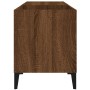 Mueble discos madera contrachapada roble marrón 84,5x38x48 cm