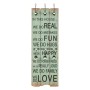Perchero de pared HAPPY LOVE con 6 ganchos 120x40 cm