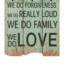 Perchero de pared HAPPY LOVE con 6 ganchos 120x40 cm