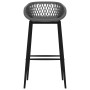 Taburetes de cocina 4 unidades gris